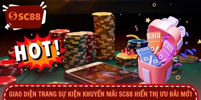 Giao diện trang sự kiện khuyến mãi SC88 hiển thị ưu đãi mới